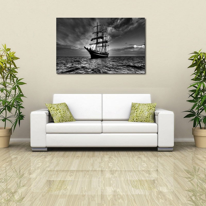999Store Wooden Stretched Framed wallpaintingwithframe canvas painting wall for bedroom paintings living room big size Ship in The Sea Wall frames modern stylish dcor home hanging Canvas 36X24 Inches Strectched Canvas 30102014129