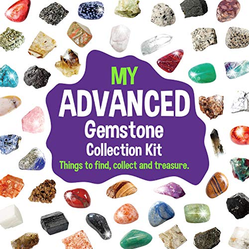 XX Rocks Collection 48 PCS Rock and Mineral Education Set Gemstones for Kids Geology Gem Kit with Tigers Eye Rose Quartz Red Jasper and More Identification Guide STEM Science Education - Image 5