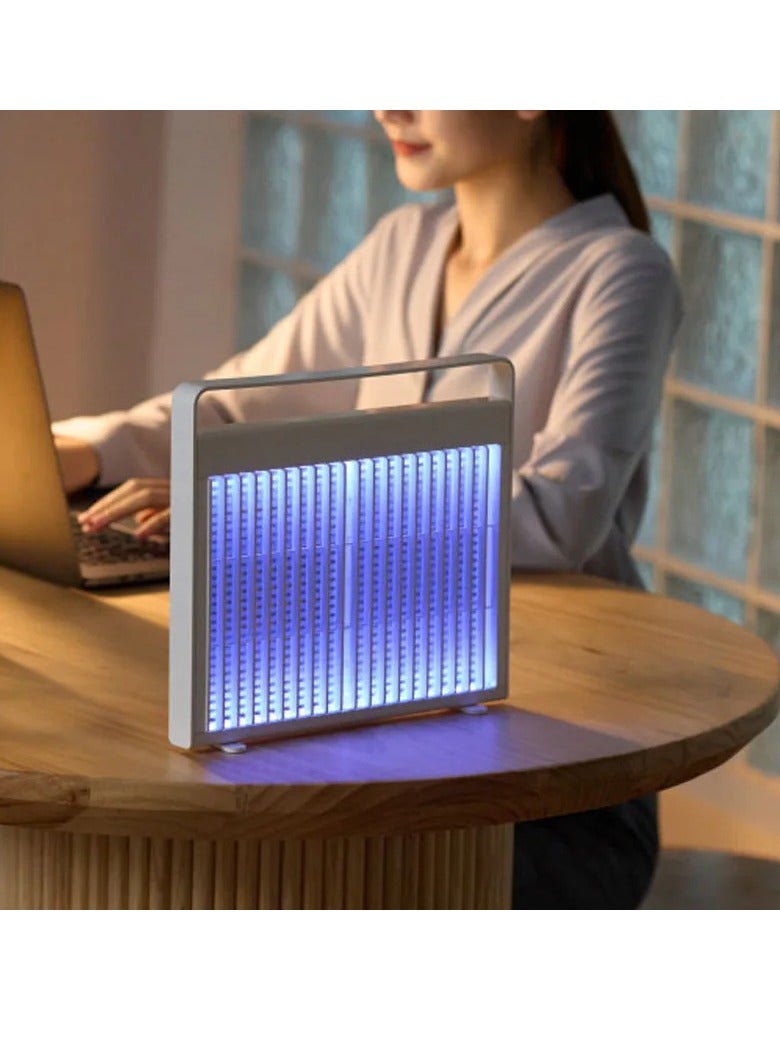 AROAQ Wireless Mosquito Killer Lamp, Ultra Thin Electric Shock Mosquito Killer, Lightweight And Portable Insect Killer Light, Wall Mount Bug Trap Killer For Outdoor And Indoor, (Blue No Battery)  - Image 2