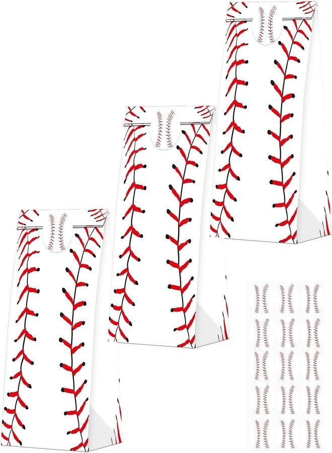 BCHOCKS 30 PCS Party Favor Candy Bags for Baseball Birthday Party Supplies, Party Gift Goody Treat Candy Bags for Baseball Party Favors Decor Birthday Party Decor for Baseball Party Girls Kids Birthday Decoration - Image 2