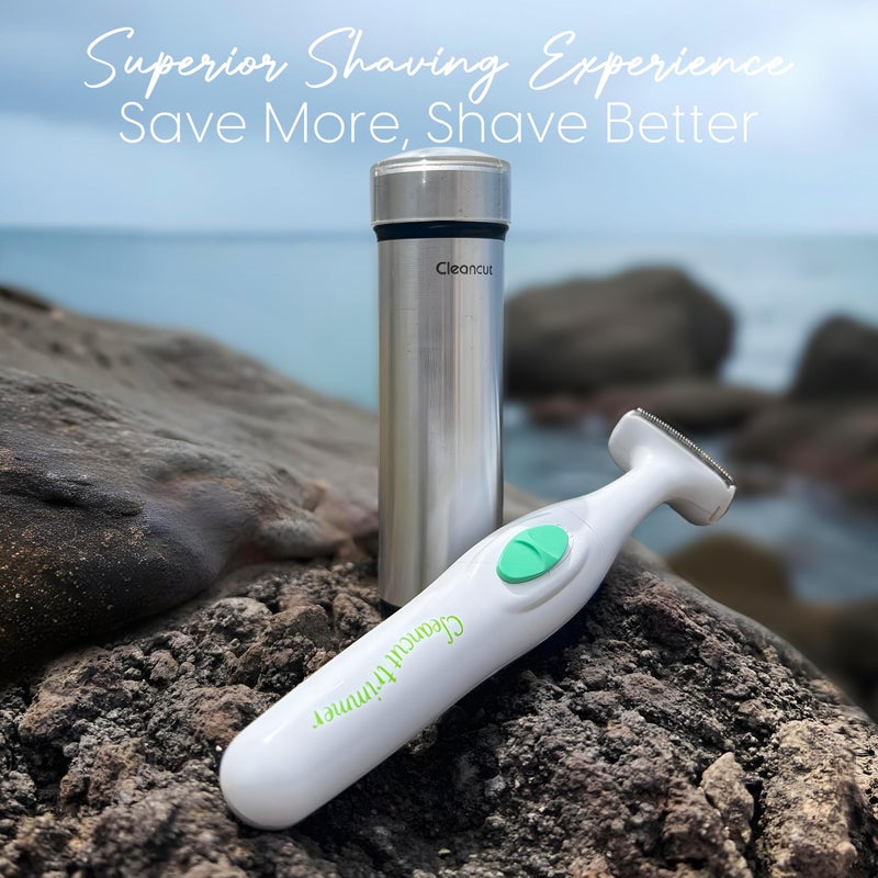 CLEANCUT مكينة حلاقة شخصية على شكل T للرجال والنساء، ماكينة تشذيب الشعر في المناطق الحساسة، لاسلكية، مصممة للعناية بالجسم بالكامل - مصنوعة في اليابان - Image 4