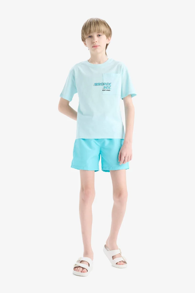 Defacto Boy Printed Crew Neck Short Sleeve T-Shirt