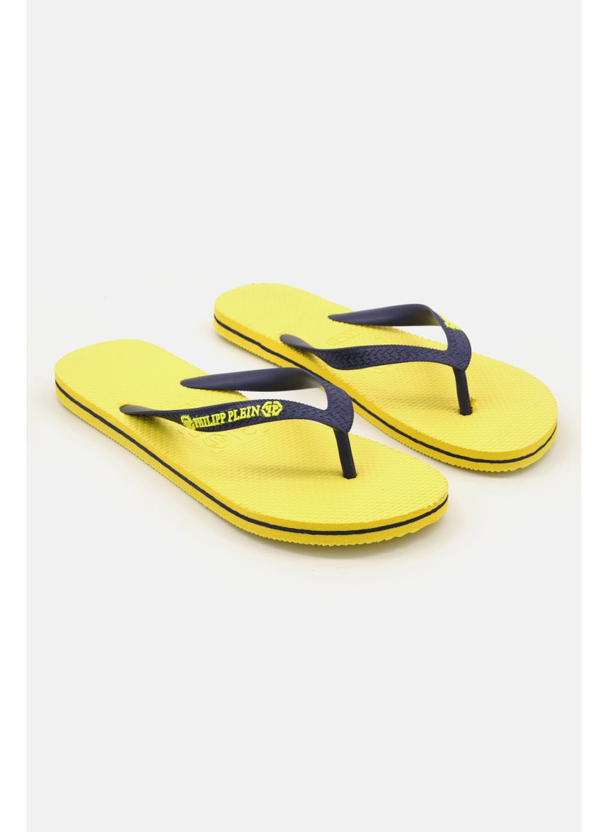PHILIPP PLEIN Men Slip On Slippers, Yellow  - Image 1