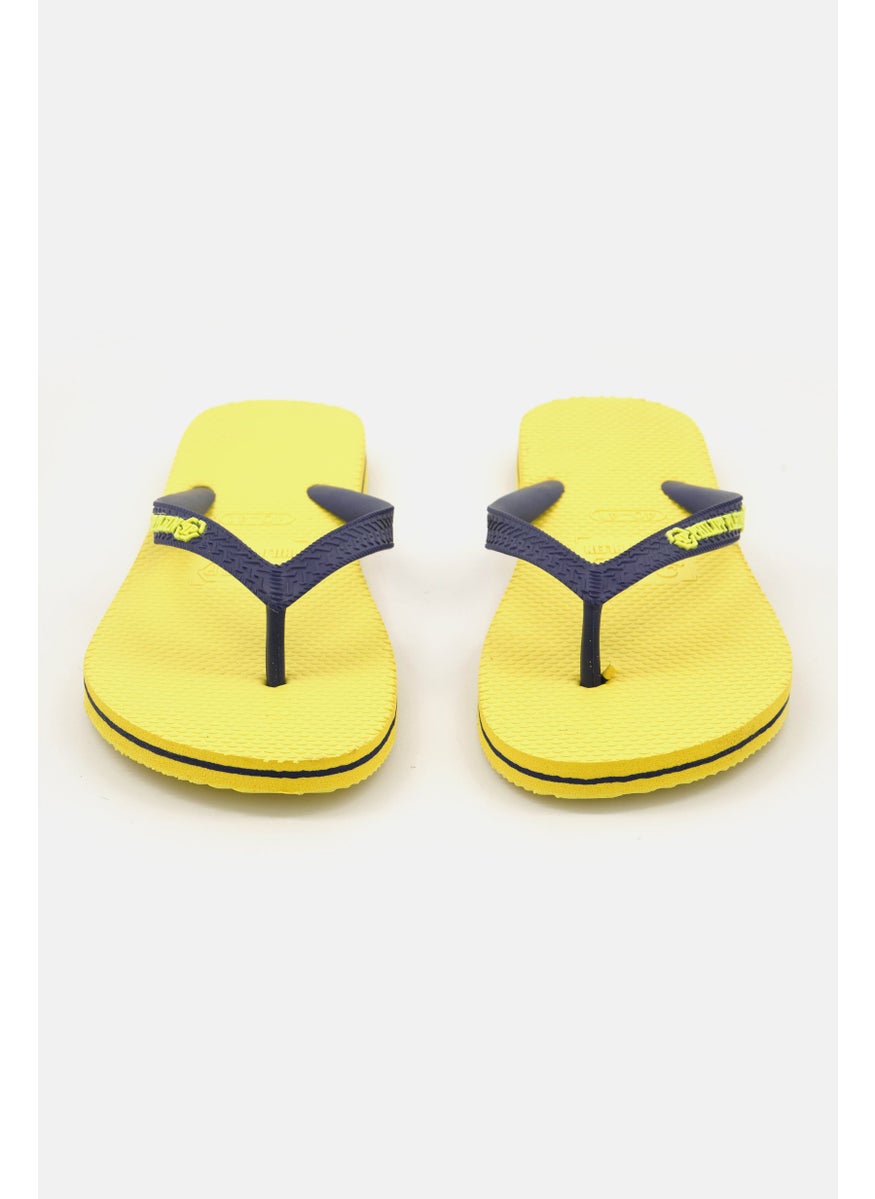 PHILIPP PLEIN Men Slip On Slippers, Yellow  - Image 3