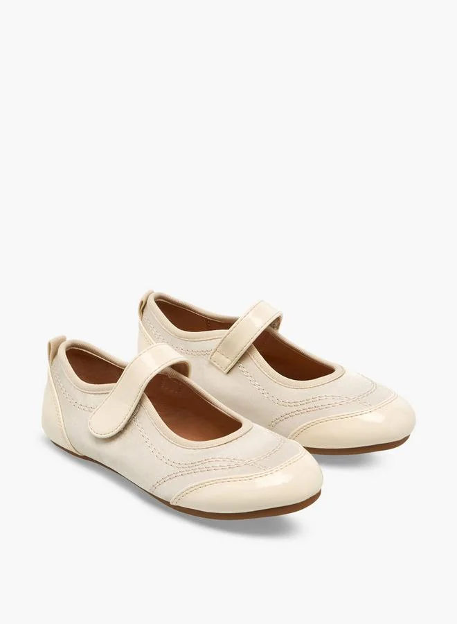 Girls Stitch Detail School Mary Jane Shoes