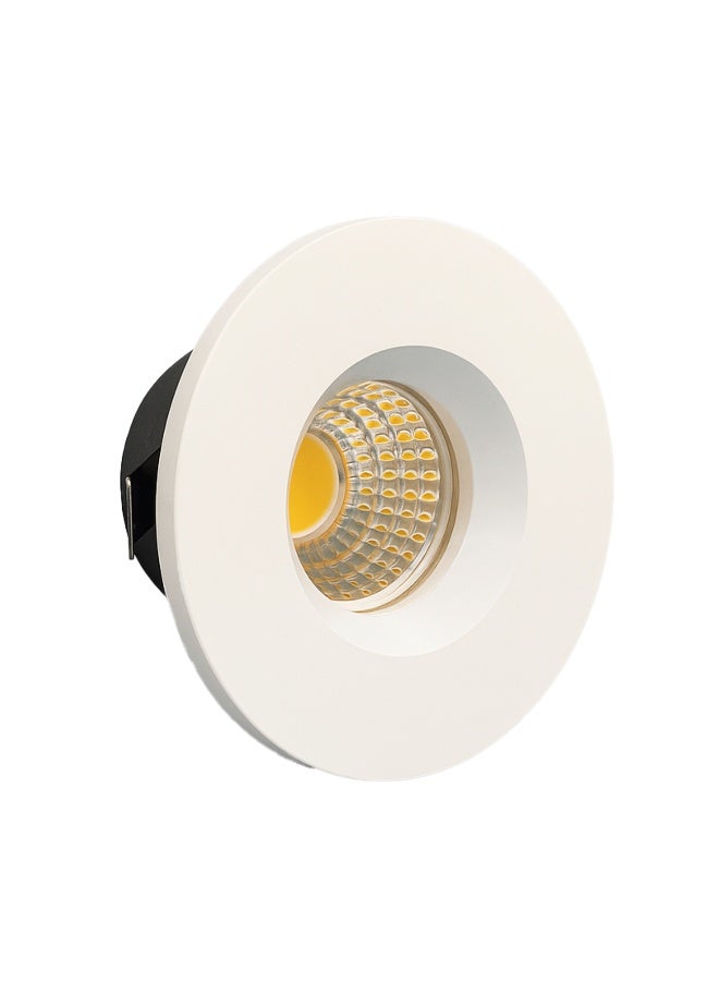 alfriday ألفرايدي ضوء سقف مدمج، 3 واط 3000 كلفن LED دافئ، زجاج شفاف، حافة بيضاء - Image 1