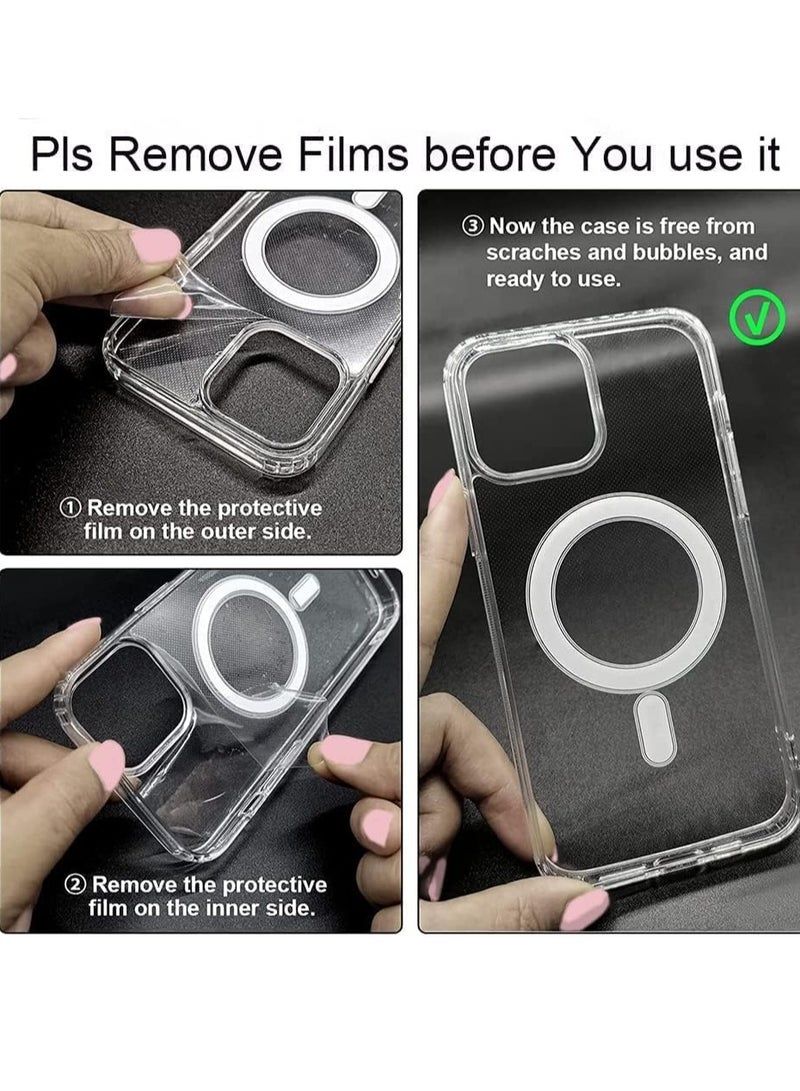 MIGOFAST Magnetic Clear Back Designed for iPhone 14 Clear Phone Case Compatible with Magsafe, Slim Protective Cover - Image 5