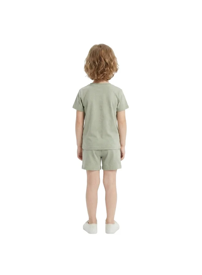 Bidani  Girl Lounge Set T-Shirt & Shorts-Olive light  | Best Price UAE