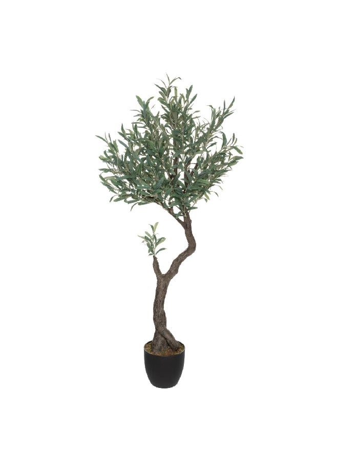 atmosphera Easy Maintenance Realistic Looking Decorative Artificial Olive Tree with Pot Green and Brown 140 cm 181466 - Image 1
