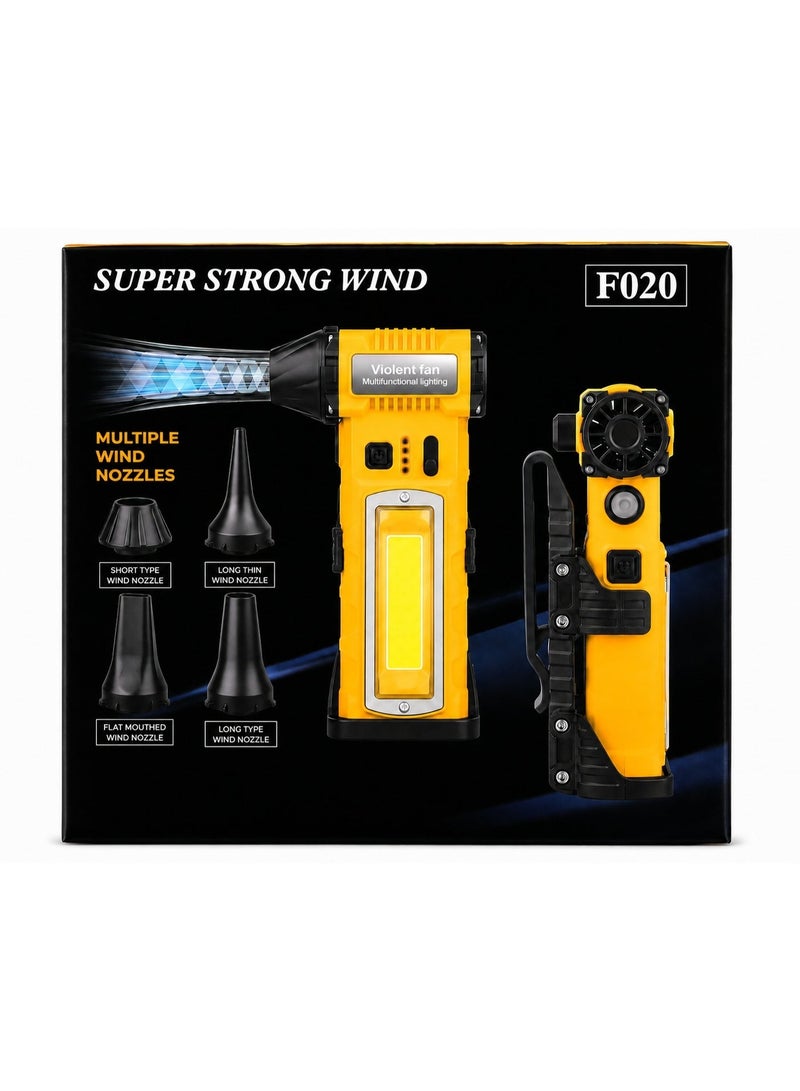 مروحة توربو فائقة القوة مع ضوء عمل LED F020 - Image 1