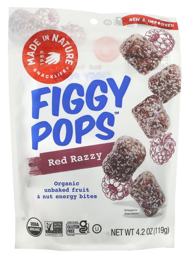 MADE IN NATURE Figgy Pops Red Raspberry  4.2 oz (119 g)