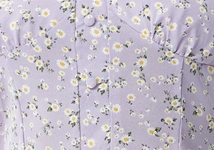 Liquorish  Floral Button up front Top in Lilac for Women | Best Price UAE