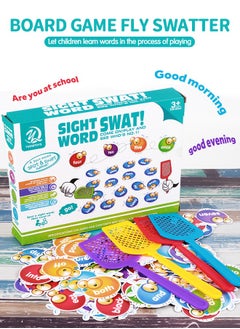 GROIC 110 PCS Sight Words Game, Literacy Learning Reading Flash Cards Toy Games with Fry Site Words and 4 Fly Swatters Set Educational Toy, Learn to Read Games for Kindergarten,Home School Kids  - Image 2