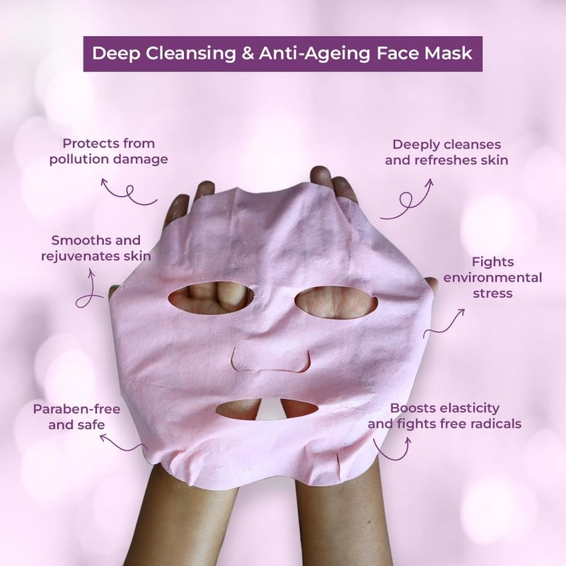SPARKEL Sparkel Youth AntiAgeing Face Sheet Mask with Vitamin E Retinol Antiwrinkle Boost Collagen and Get Healthy Plump Skin For All Skin Types Vitamin E Infusion Pack of 8 Masks  - Image 4