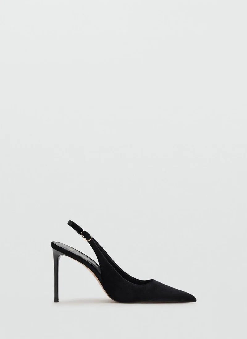 مانجو Velvet heeled shoes