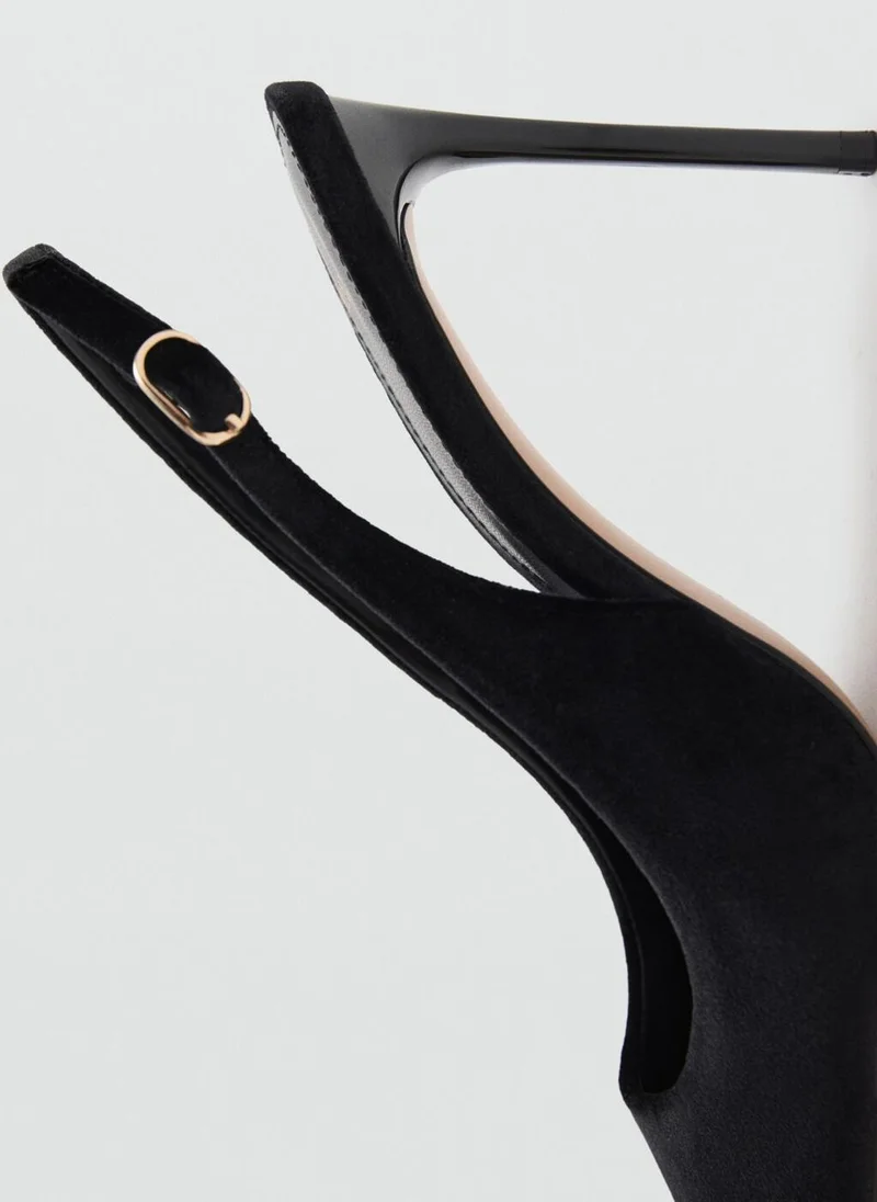 MANGO Velvet heeled shoes