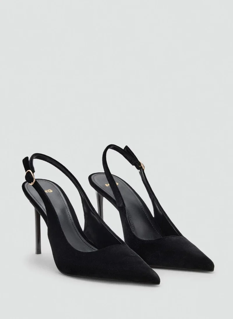 مانجو Velvet heeled shoes