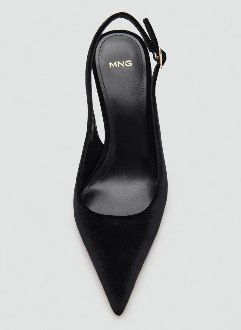 MANGO Velvet heeled shoes