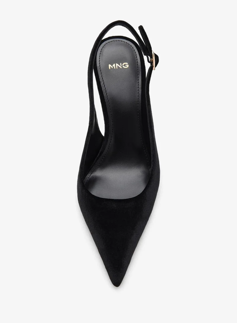 MANGO Velvet heeled shoes