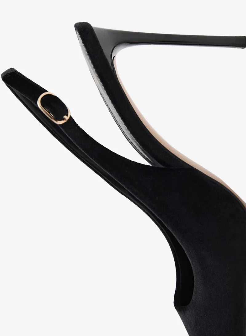 MANGO Velvet heeled shoes