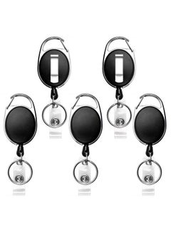 Badge Reel, 5 Pack Retractable Badge Holders With Carabiner Belt Clip And Key Ring For Id Card Holder And Keychain - pzsku/Z5265E2AF9BBA3AEBB75DZ/45/_/1735214514/46bad0e3-9d82-4d2d-9ca1-abc1975f71a2