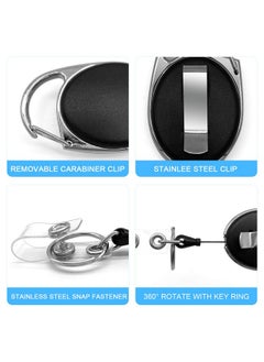 Badge Reel, 5 Pack Retractable Badge Holders With Carabiner Belt Clip And Key Ring For Id Card Holder And Keychain - pzsku/Z5265E2AF9BBA3AEBB75DZ/45/_/1735214529/cfdf40a2-5810-4a57-a851-5a69c6b83a3e