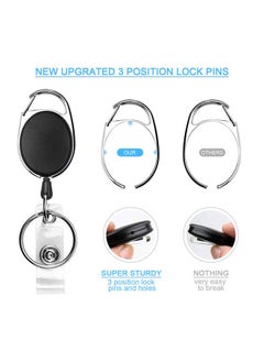 Badge Reel, 5 Pack Retractable Badge Holders With Carabiner Belt Clip And Key Ring For Id Card Holder And Keychain - pzsku/Z5265E2AF9BBA3AEBB75DZ/45/_/1735214553/b3552446-f9eb-4a68-bdbf-dcf997f3107d