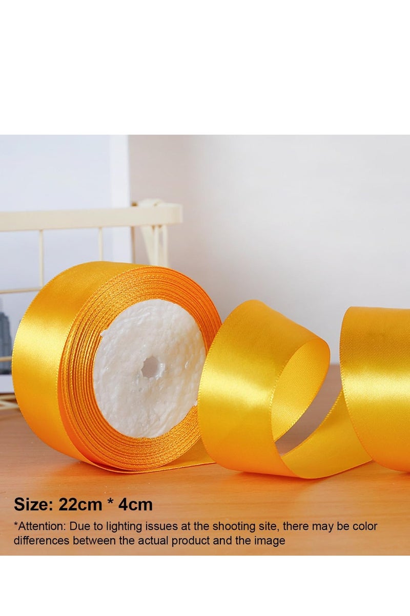 Flushrenic 5 Color Satin Ribbon Rolls - 22 M x 4 cm - Fabric Ribbon for Gift Wrapping, DIY Crafts, Party Wedding Decoration - Image 2