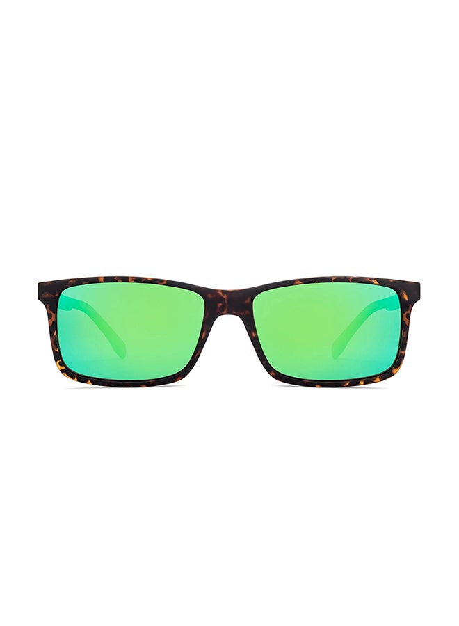 John Jacobs Unisex John Jacobs | Brown - Green | Full Rim Rectangular Stylish & Premium UV Protected Sunglasses | Reflectors | 100% UV Protection (UV 400) | Men & Women | Extra Wide | JJ S70036 - Image 2
