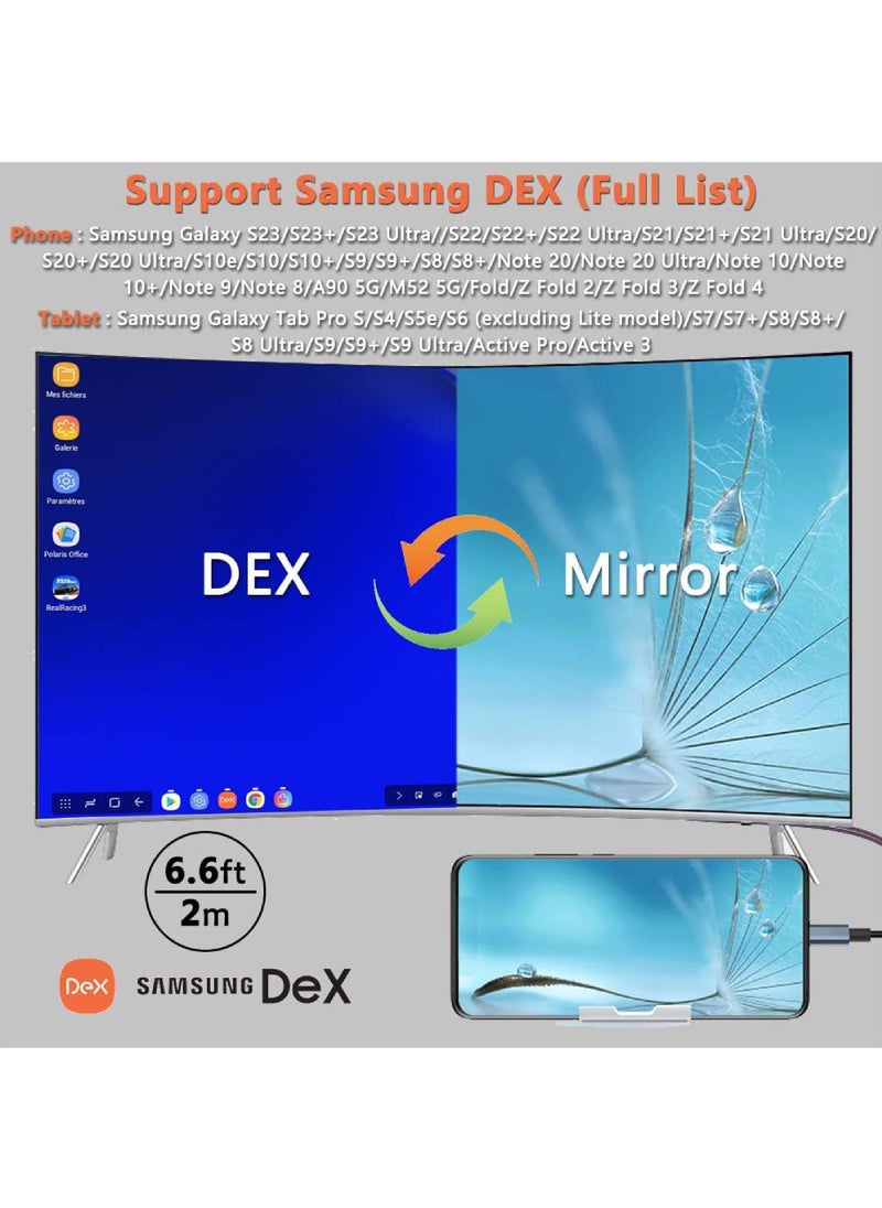 Rock Pow - USB C to HDMI Adapter Cable - Thunderbolt 3/4 4K 60Hz MHL Cord for Dell HP Surface MacBook Pro Air Laptop Type C Android Phone Devices Galaxy S22 S21 S20 S10 S9 S8 Note 20 10 Samsung Dex to Monitor TV - Image 1