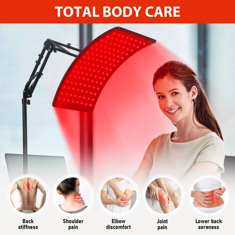 Viconor Red Light Therapy Lamp for Body, Infrared Light Therapy Lamps with Stand 660nm Red Light &850nm Near Infrared Light Therapy Lamp Device for Body at Home with Eyes Protection Gogglesï¼ˆBrown Blackï¼‰ - Image 2