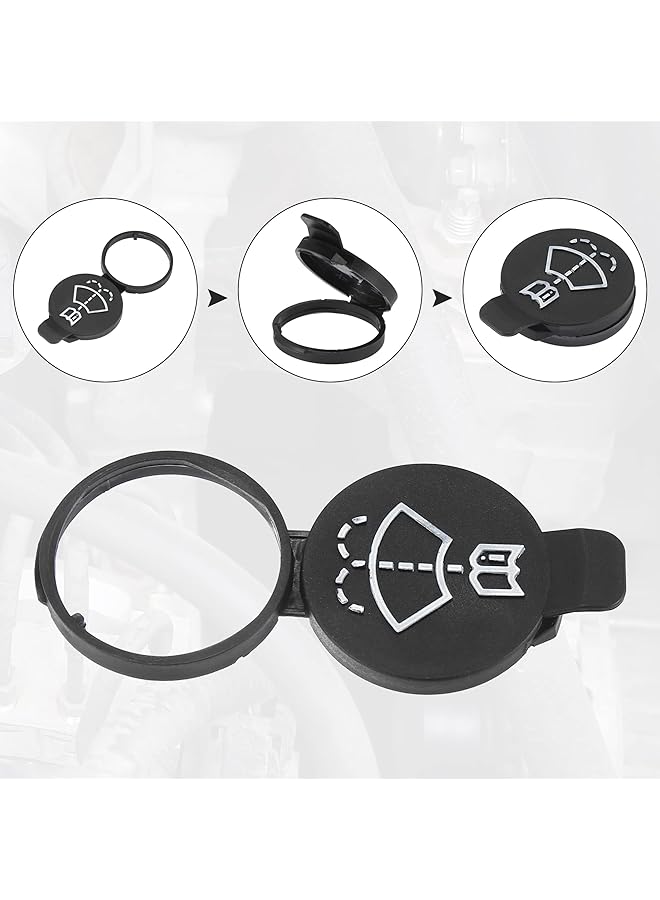 Excefore Windshield Wiper Washer Fluid Reservoir Tank Bottle Cap - Replacement For Chevrolet For Buick Lacrosse For Cadillac Cts - Pack Of 1 Black (Exact Fit) - Image 5