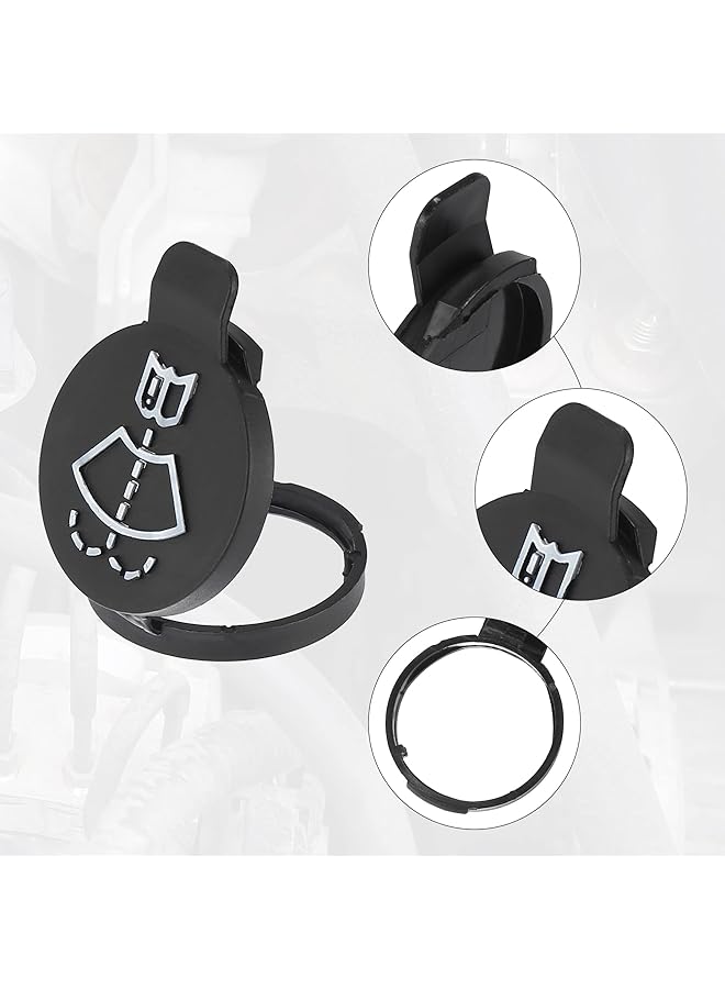 Excefore Windshield Wiper Washer Fluid Reservoir Tank Bottle Cap - Replacement For Chevrolet For Buick Lacrosse For Cadillac Cts - Pack Of 1 Black (Exact Fit) - Image 4