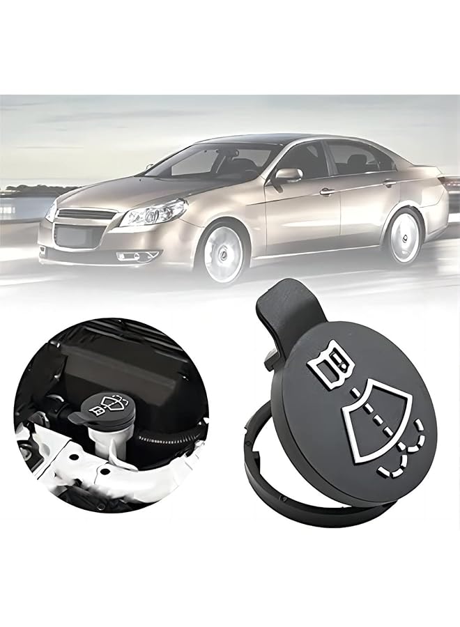 Excefore Windshield Wiper Washer Fluid Reservoir Tank Bottle Cap - Replacement For Chevrolet For Buick Lacrosse For Cadillac Cts - Pack Of 1 Black (Exact Fit) - Image 2