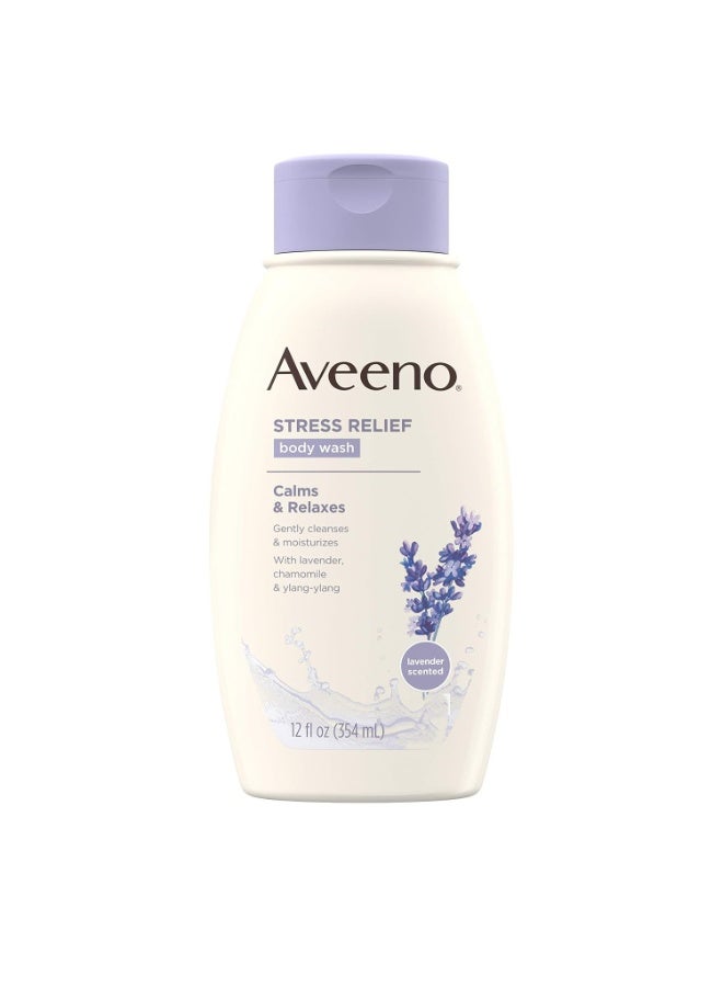 Aveeno Active Naturals Stress Relief Body Wash with Lavender, Chamomile & Ylang-Ylang, 354ML - Image 1
