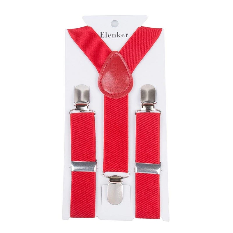 magicX Suspender for Kids- Adjustable, Y Back, Free Size-Red, Unisex - Image 2
