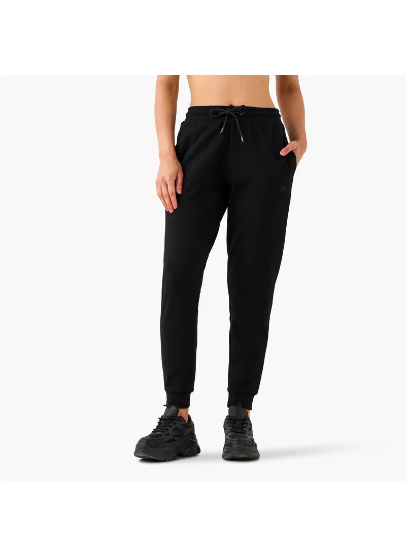 Kappa Kappa Logo Detail Joggers with Drawstring Closure