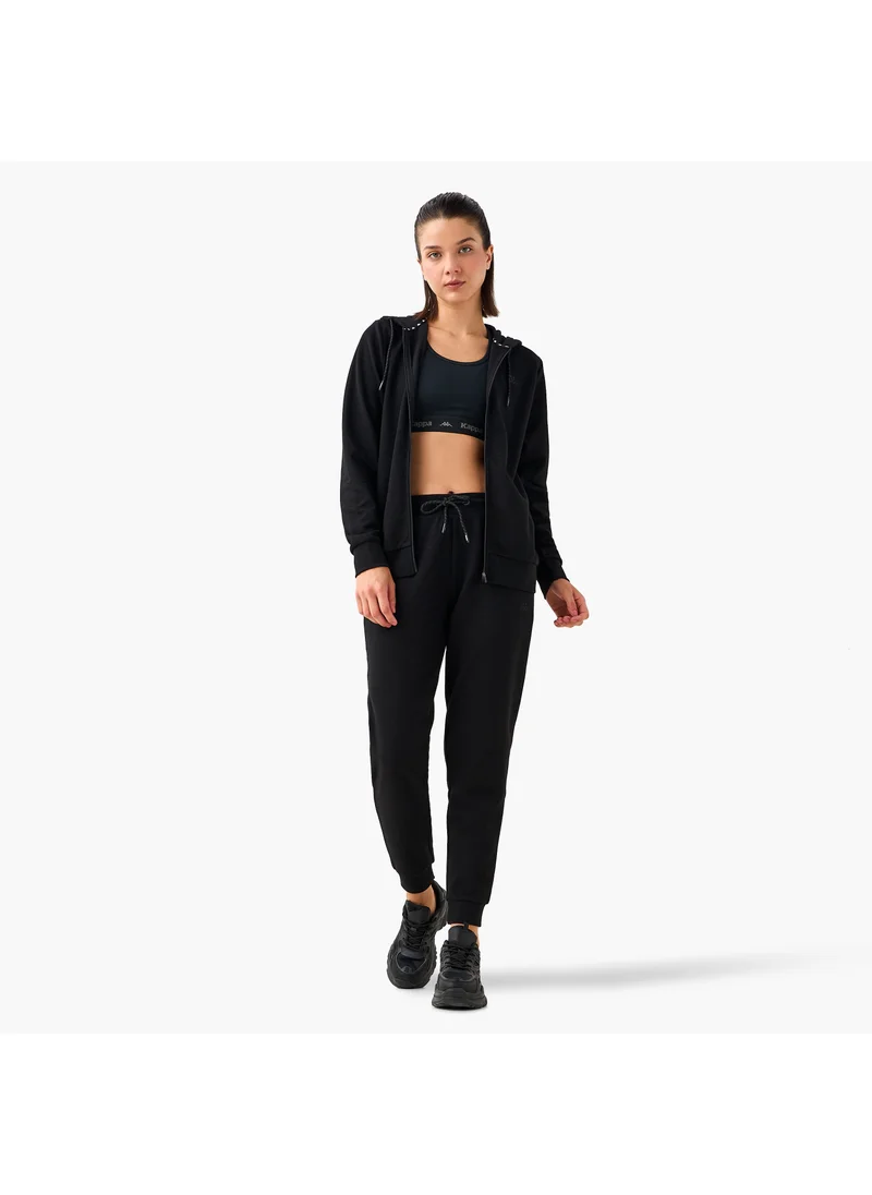 Kappa Kappa Logo Detail Joggers with Drawstring Closure