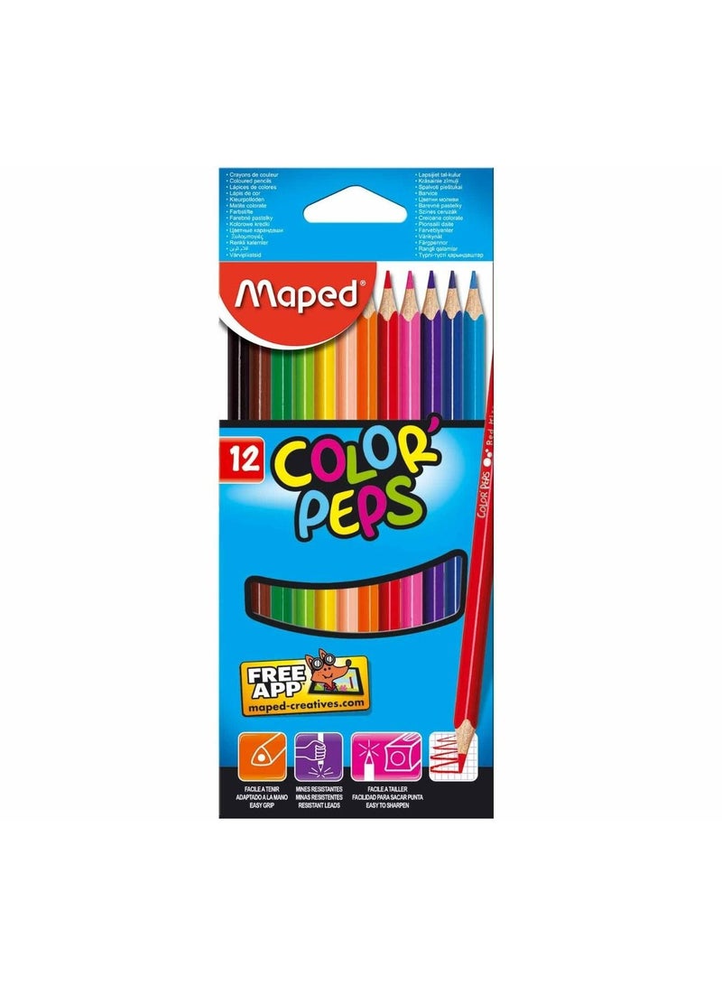 Maped Color Peps Pencils 12Col Set