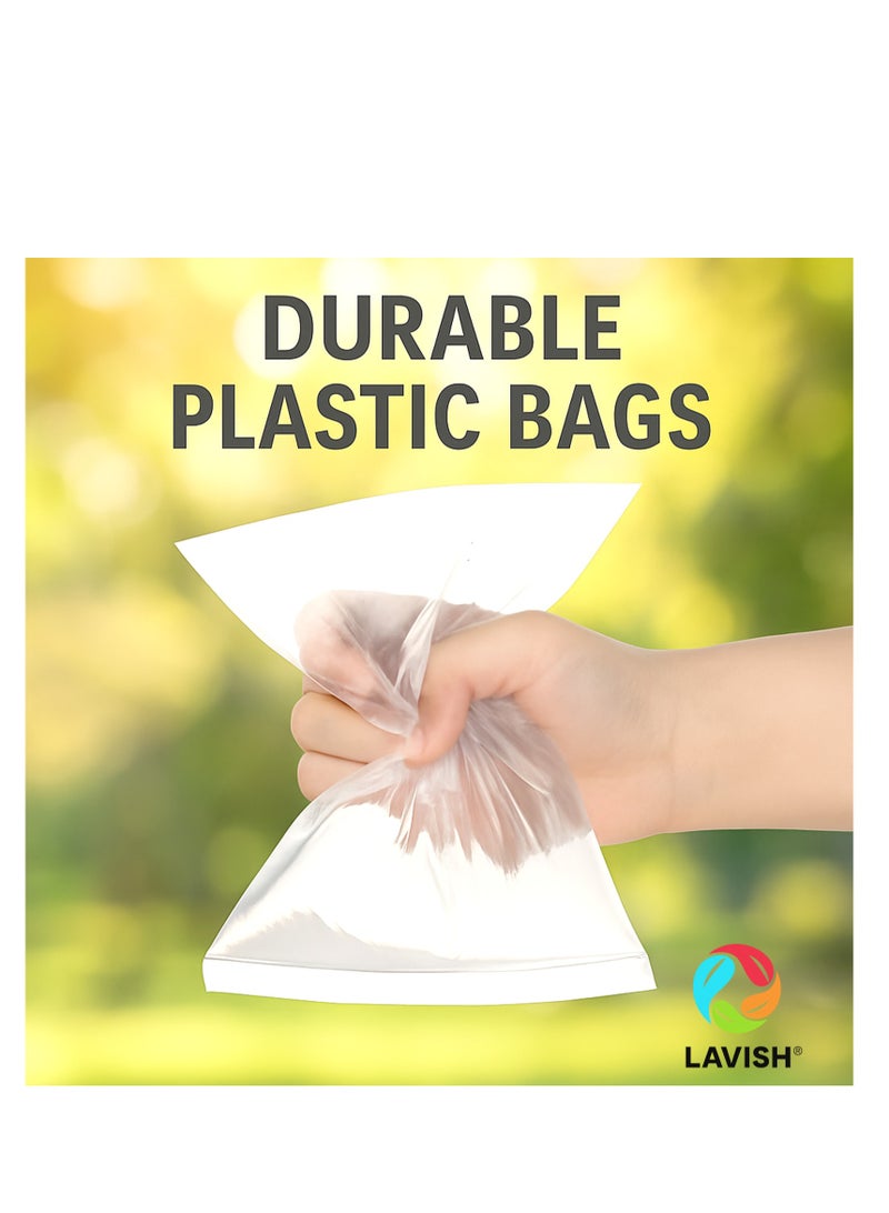 Lavish Clear Ziplock Bags 10x15CM | 25 PACK Transparent Resealable Plastic Pouches |Reclosable Seal for Food Jewelry Travel Packing Storage | Multi Purpose Plastic Zipper Bags - Image 3