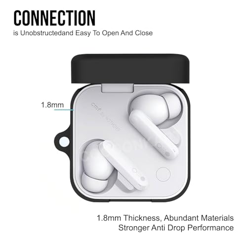 Cocoonkart Silicone Case Cover for CMF by Nothing Buds Pro 2 | Buds 2 | Buds 2 Plus (Black) - Image 3