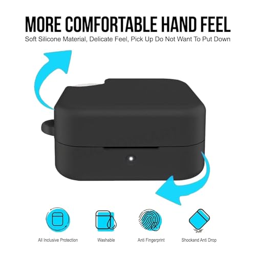 Cocoonkart Silicone Case Cover for CMF by Nothing Buds Pro 2 | Buds 2 | Buds 2 Plus (Black) - Image 5