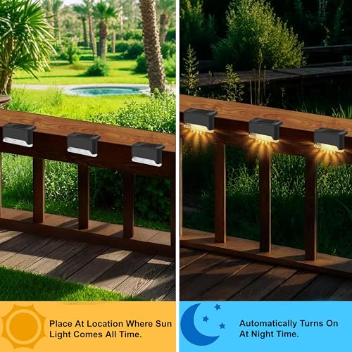 BRITSPEAR Solar Light for Outdoor Garden Home Stair Light, Waterproof Solar Lamp for Step, Raillling, Balcony, Deck, Farm, Terrece, Fences Solar Powered LED Sun Light (4, Standard) - Image 5