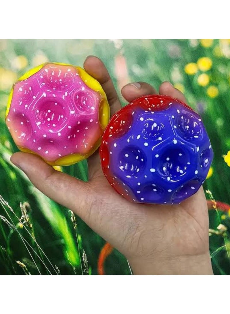 Planet and moon rubber bouncy ball 2 pcs - Image 1