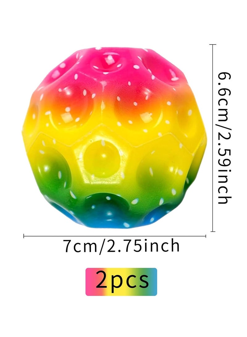 Planet and moon rubber bouncy ball 2 pcs - Image 4