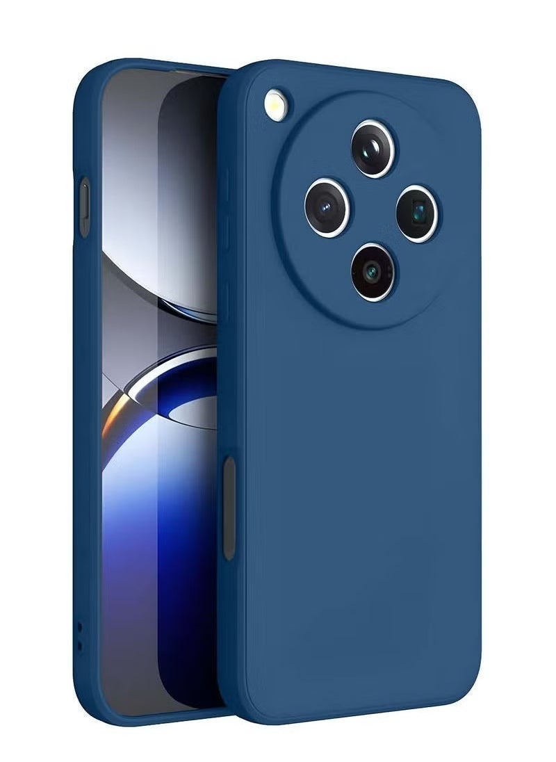 MUNTAQI Oppo Find X8 Pro 5G 2024 Premium Soft Liquid Silicone Case Cover – Navy Blue, Shockproof Protective Back Cover, Microfiber Lining, Anti-Slip Grip, Slim Fit, Full Protection, Matte Finish - Image 3