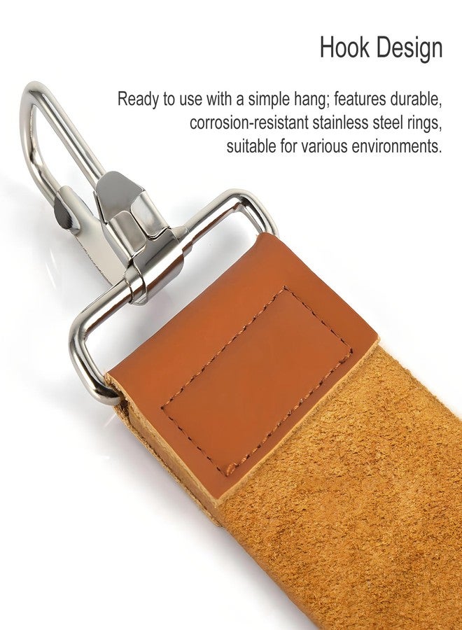 Jaasuee Straight Razor Strop, Leather Sharpening Strap for Barber Use, Brown, J5036 - Image 4