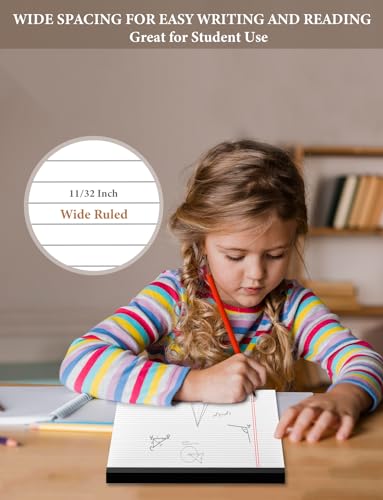 Zaviko Legal Pads 8.5 x 14 Note Pads, 8 Pack White Paper Pads 8.5''x 14'', Wide Ruled Notebook Pad, Lined Pads of Paper Writing Pads, White Notepads 8.5 x 14, Double Sided, Cardboard Backing, 30 Sheets/Pad - Image 5
