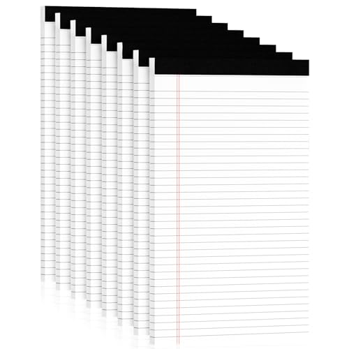 Zaviko Legal Pads 8.5 x 14 Note Pads, 8 Pack White Paper Pads 8.5''x 14'', Wide Ruled Notebook Pad, Lined Pads of Paper Writing Pads, White Notepads 8.5 x 14, Double Sided, Cardboard Backing, 30 Sheets/Pad - Image 1