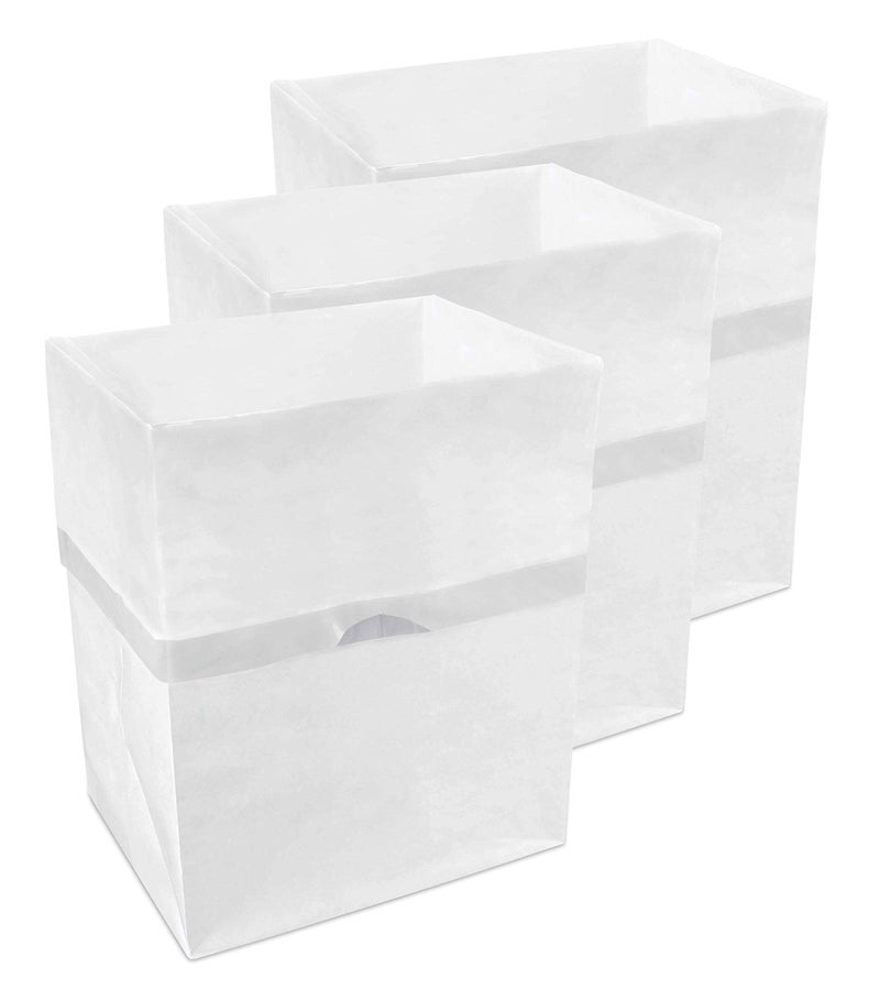 Clean Cubes 4 Gallon Disposable PopUp Trash Cans 3Pack with Fitted Bags Foldable Garbage Recycling Bins for Parties Events Kitchen White 12 H x 10 W x 8 D